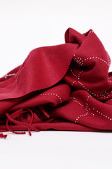 ELEGANT GEOMETRIC STUDDED SCARF