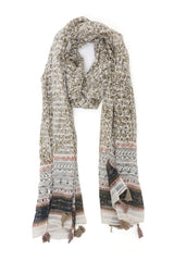 TERRACOTTA TIDES SCARF-KHAKI