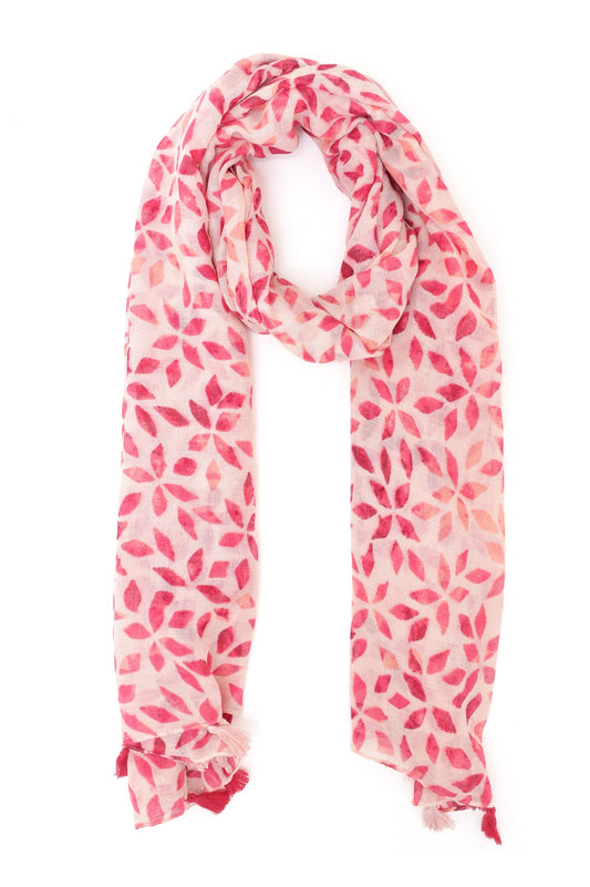 WINDLEAF SCARF-R-PINK
