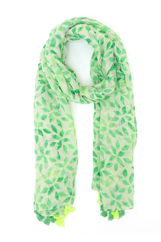 WINDLEAF SCARF-GREEN