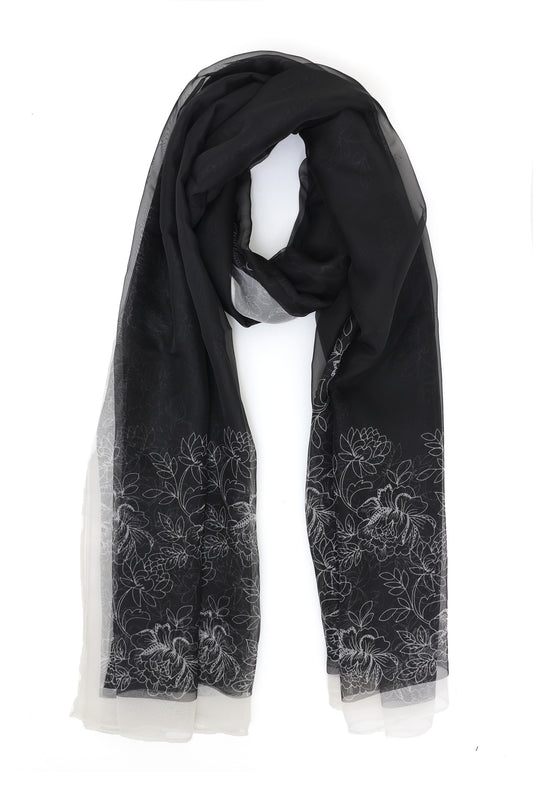WILDFERN SCARF-BLACK