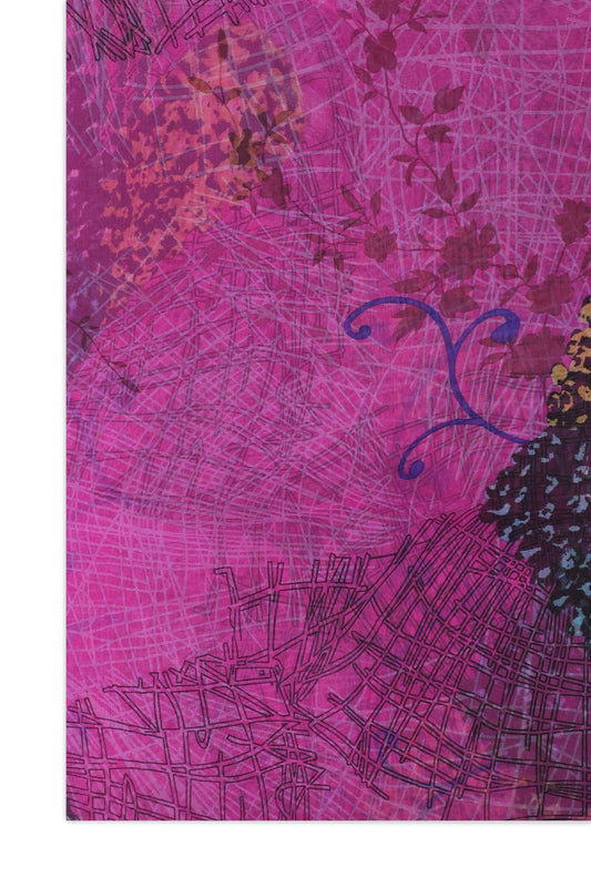 BOTANEA WATERCOLOR VEIL-FUCHSIA