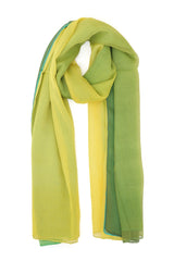 LUMIGRAD SHEER CHIFFON SCARF-OLIVE/YELLOW