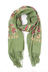 FLORAL EMBROIDERY SHAWL