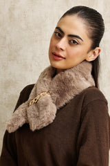 FAUX FUR CHAIN SCARF