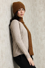 COZY KNIT HAT AND SCARF SET