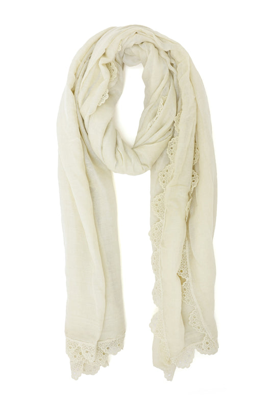 MOONLACE SCARF-BEIGE