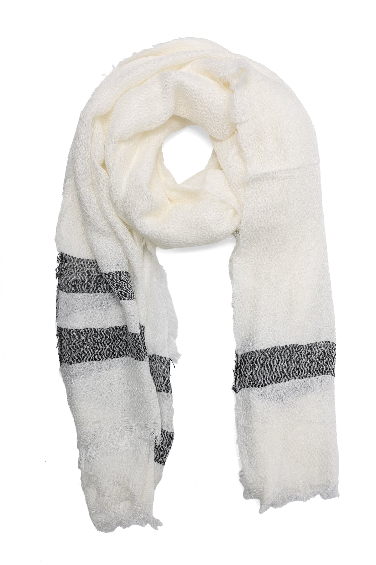 PREMIUM WEAVE ESSENTIAL SCARF-WHITE