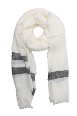 PREMIUM WEAVE ESSENTIAL SCARF-WHITE