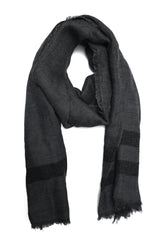 PREMIUM WEAVE ESSENTIAL SCARF-CHARCOAL