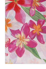 TROPICAL BLOOM FLOW SCARF-PINK/RED