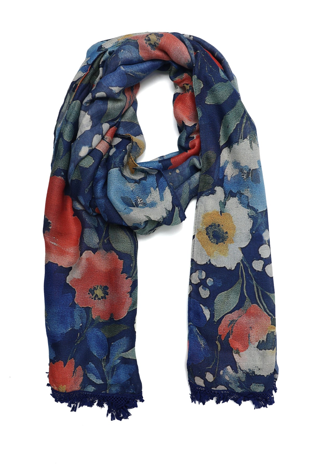 GRACEFUL PETAL WRAP-RED/BLU