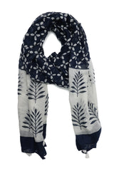 PANEL BOTANICAL SCARF-BLACK