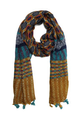ETHNIC MOSAIC DESIGN STOLE-MUSTARD