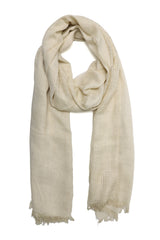 GENTLE FABRIC SCARF-BEIGE
