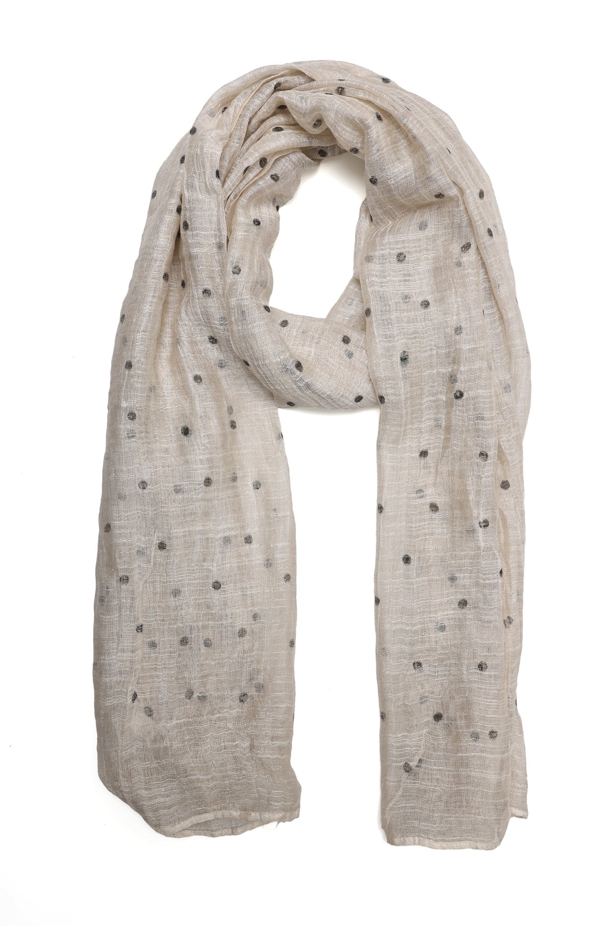 DELICATE SHEER SCARF-BEIGE
