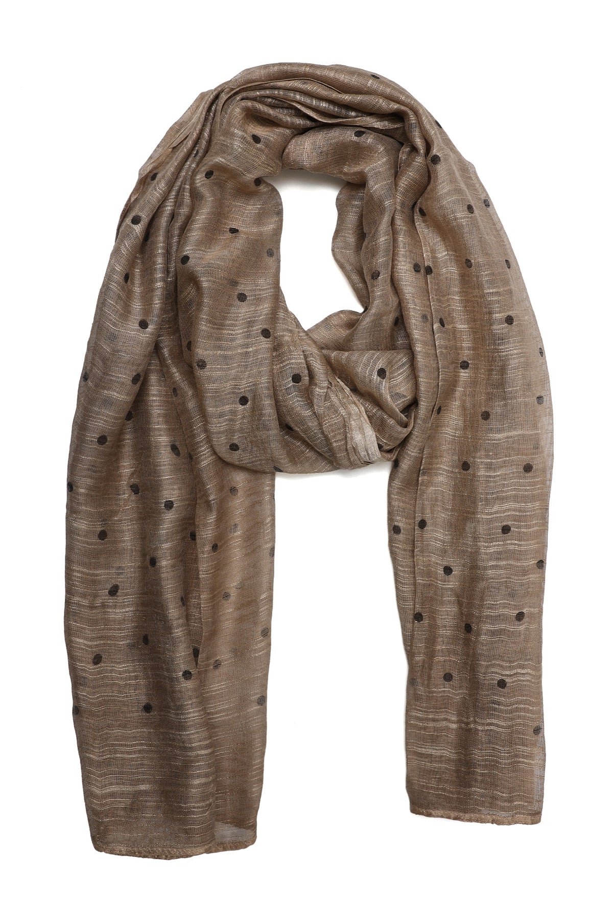 DELICATE SHEER SCARF-BROWN