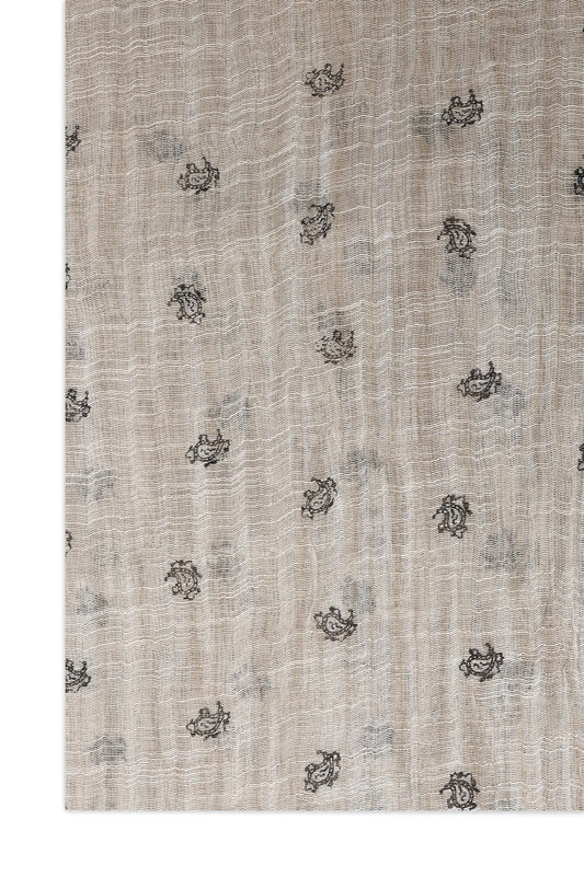 MICRO PATTERN STOLE-BEIGE