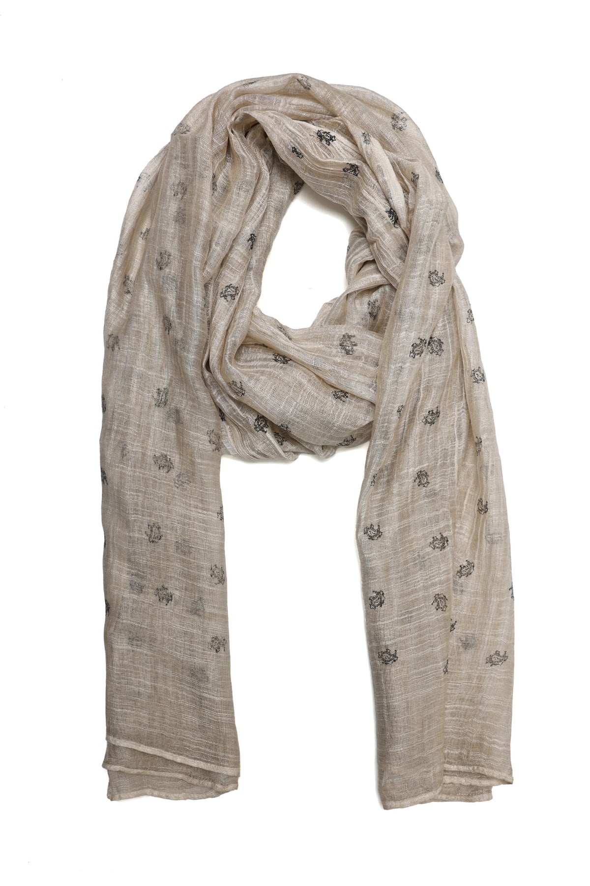 MICRO PATTERN STOLE-BEIGE