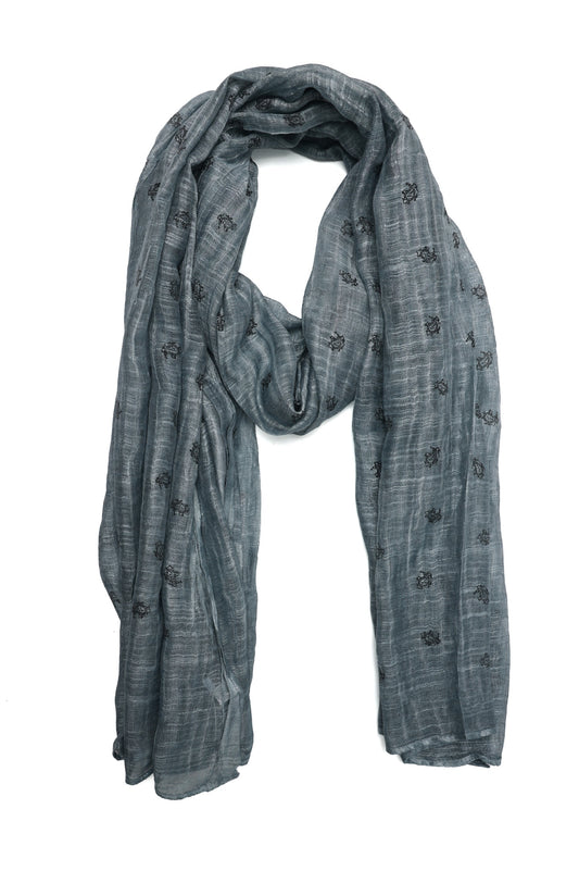 MICRO PATTERN STOLE-DK/GREY