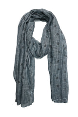MICRO PATTERN STOLE-DK/GREY