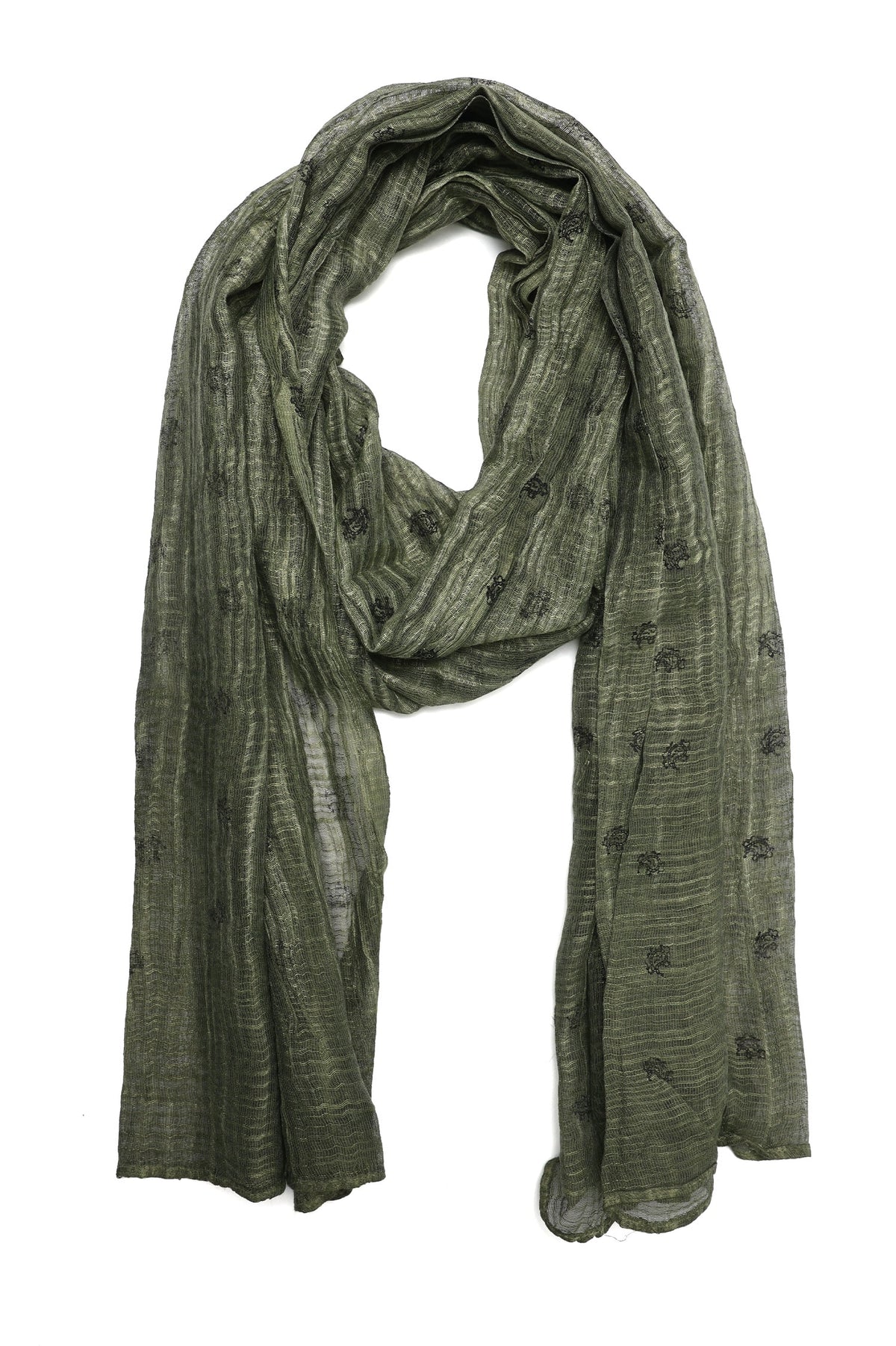 MICRO PATTERN STOLE-OLIVE