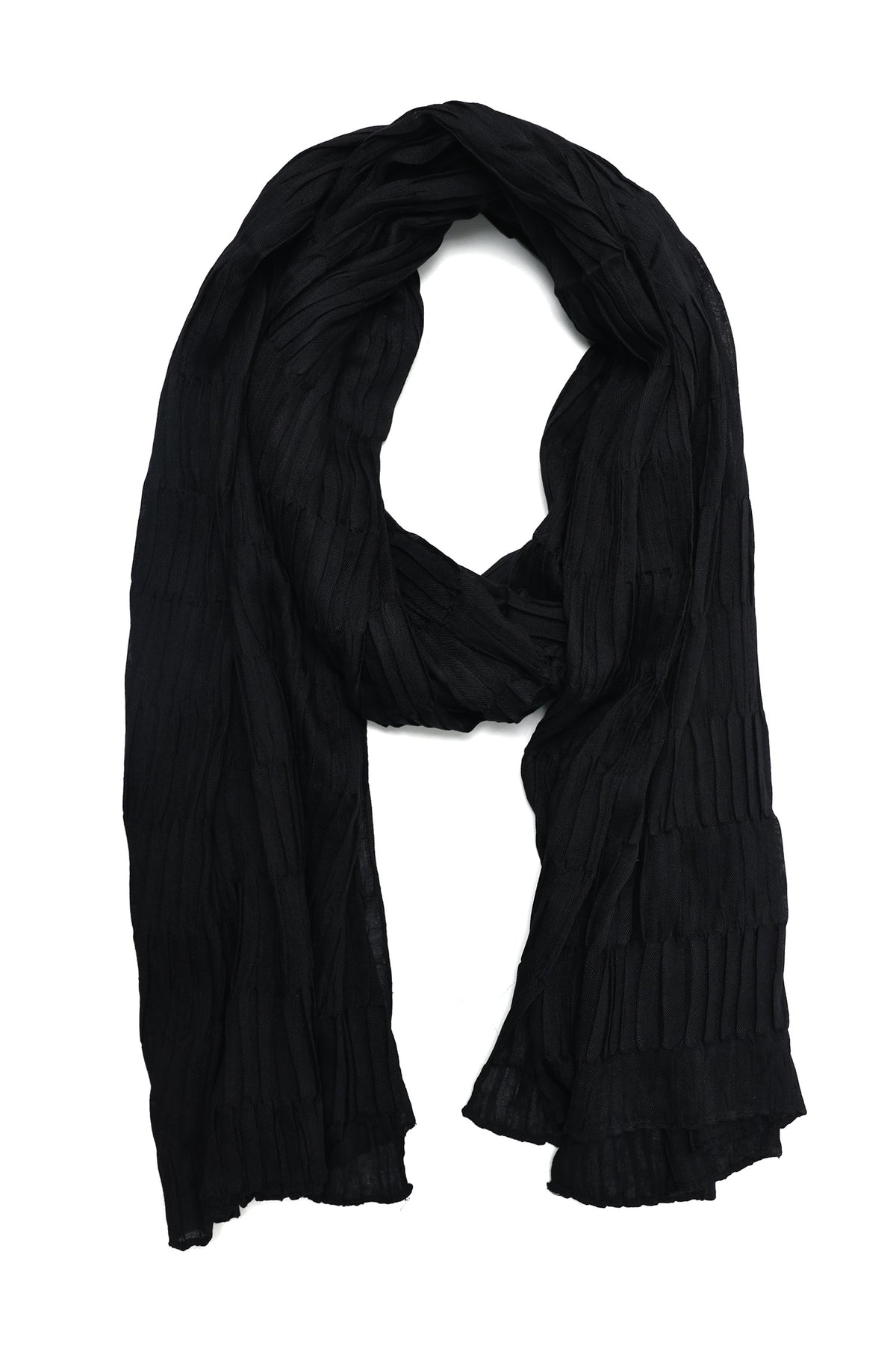 NATURAL SOFT SCARF-CHARCOAL