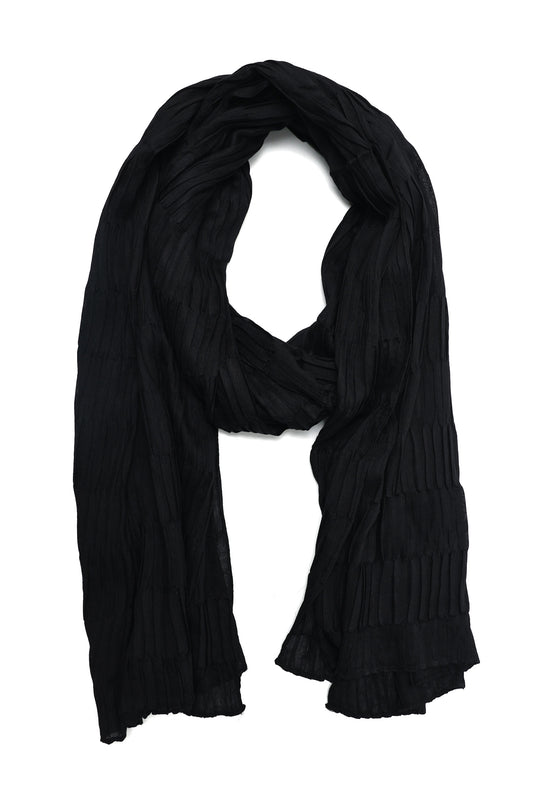 NATURAL SOFT SCARF-CHARCOAL