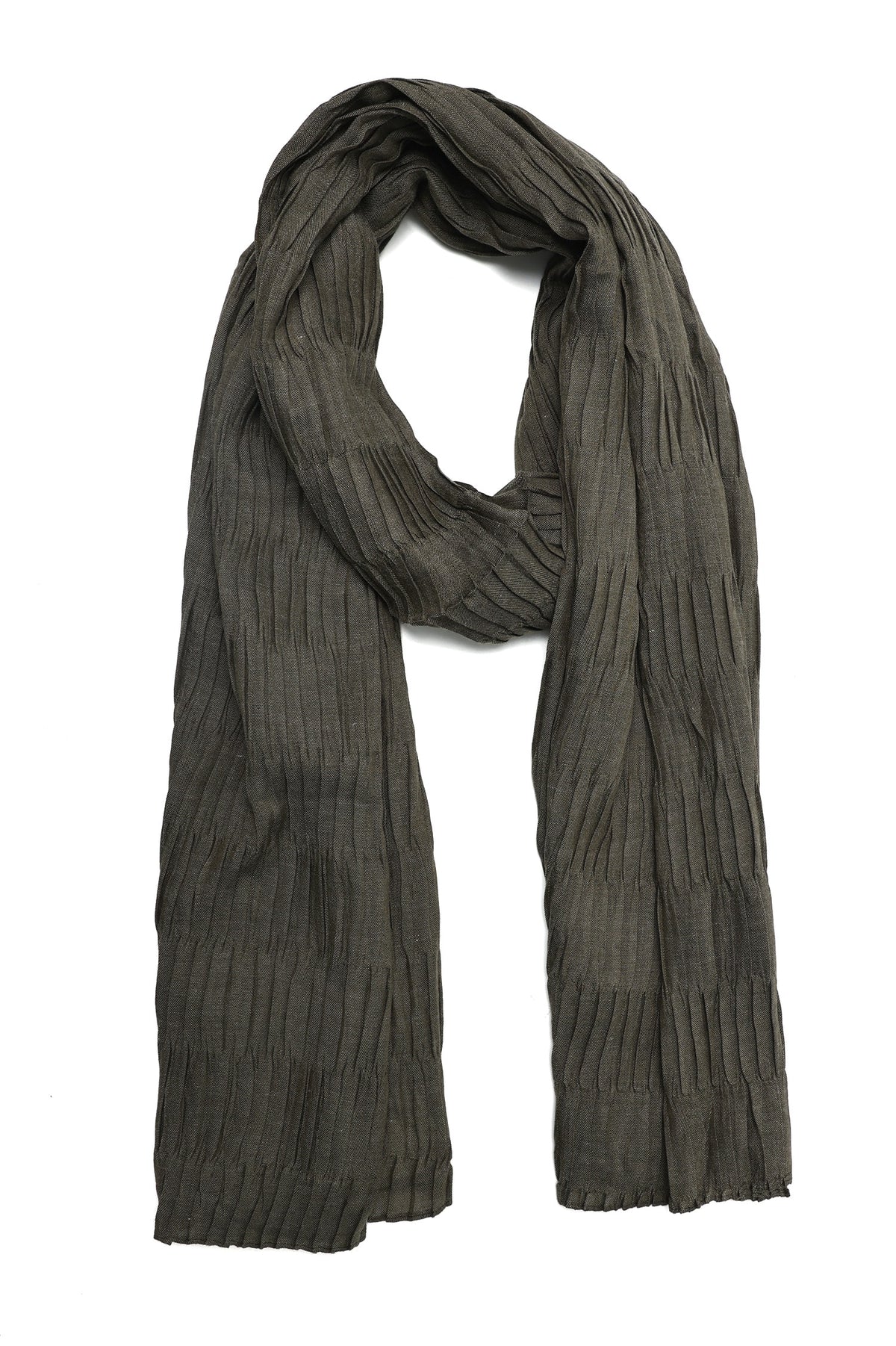 NATURAL SOFT SCARF-OLV/GREEN