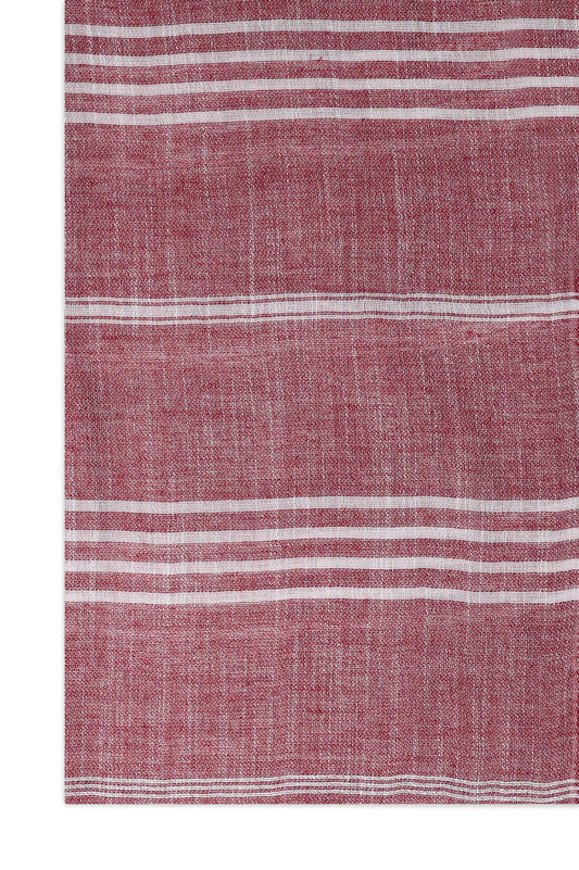 SOFT FRINGE LINER SCARF-RED