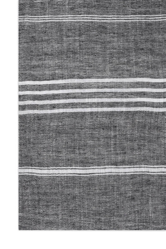 SOFT FRINGE LINER SCARF-CHARCOAL