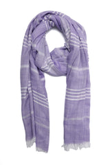 SOFT FRINGE LINER SCARF-PURPLE