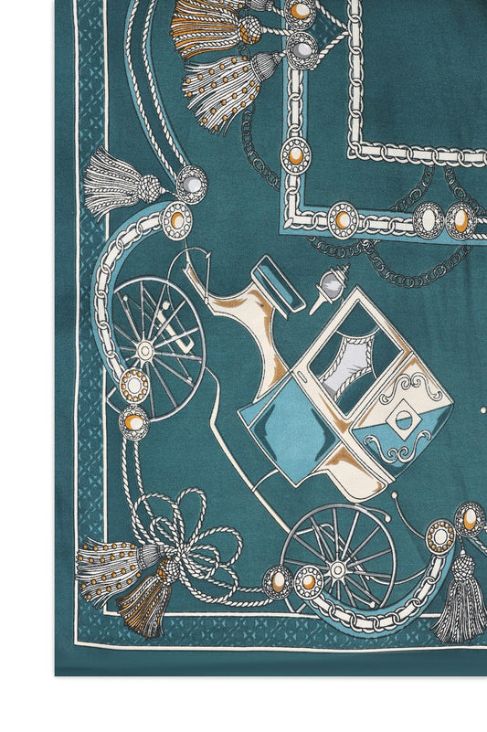 EXPRESSIVE ELEGANT SCARF-DK/TEAL