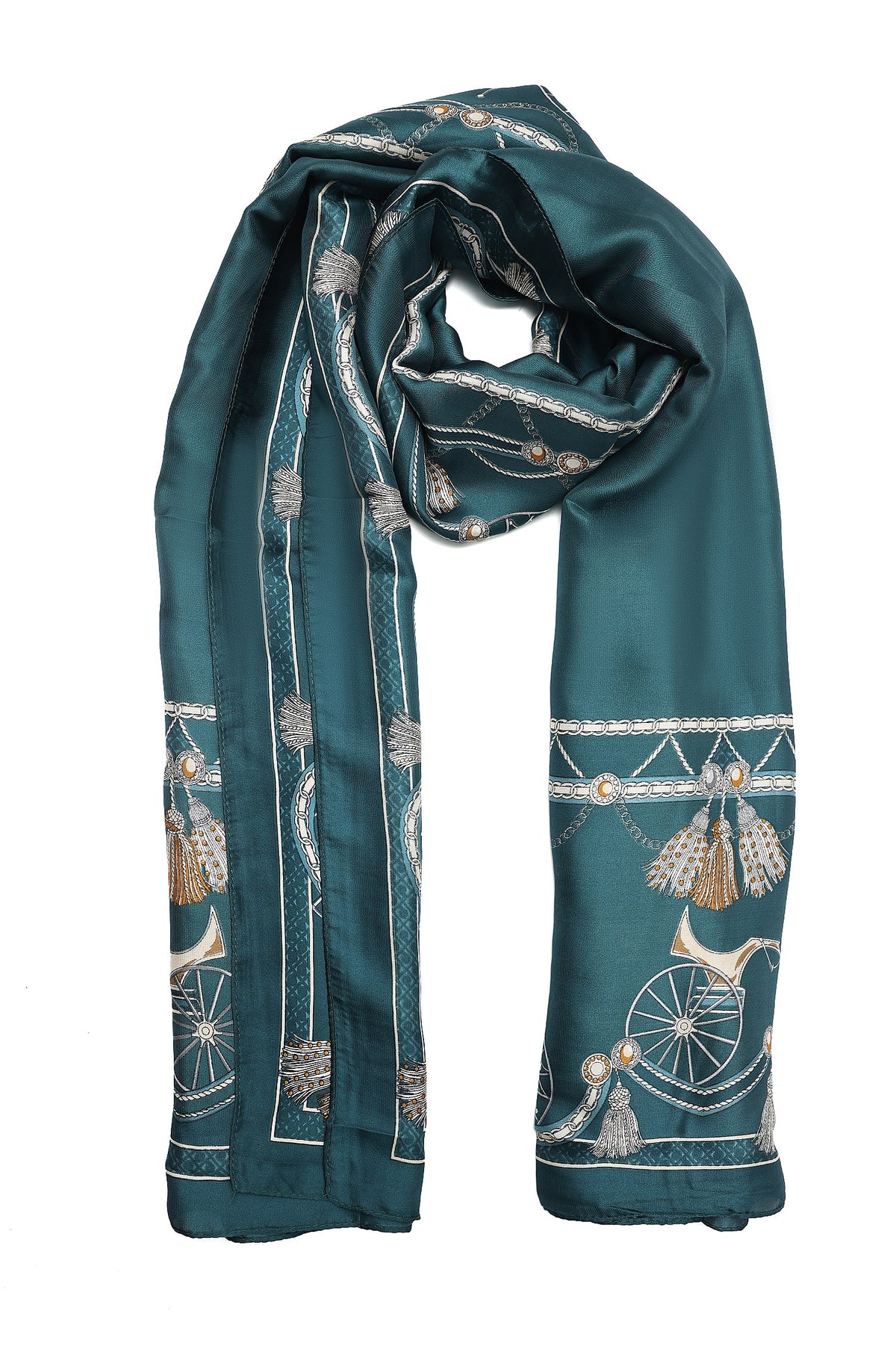 EXPRESSIVE ELEGANT SCARF-DK/TEAL