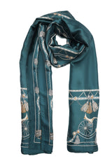EXPRESSIVE ELEGANT SCARF-DK/TEAL
