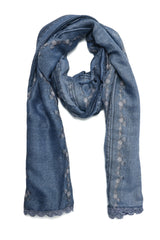 CLOUDLINE WHISPER SCARF-BLUE