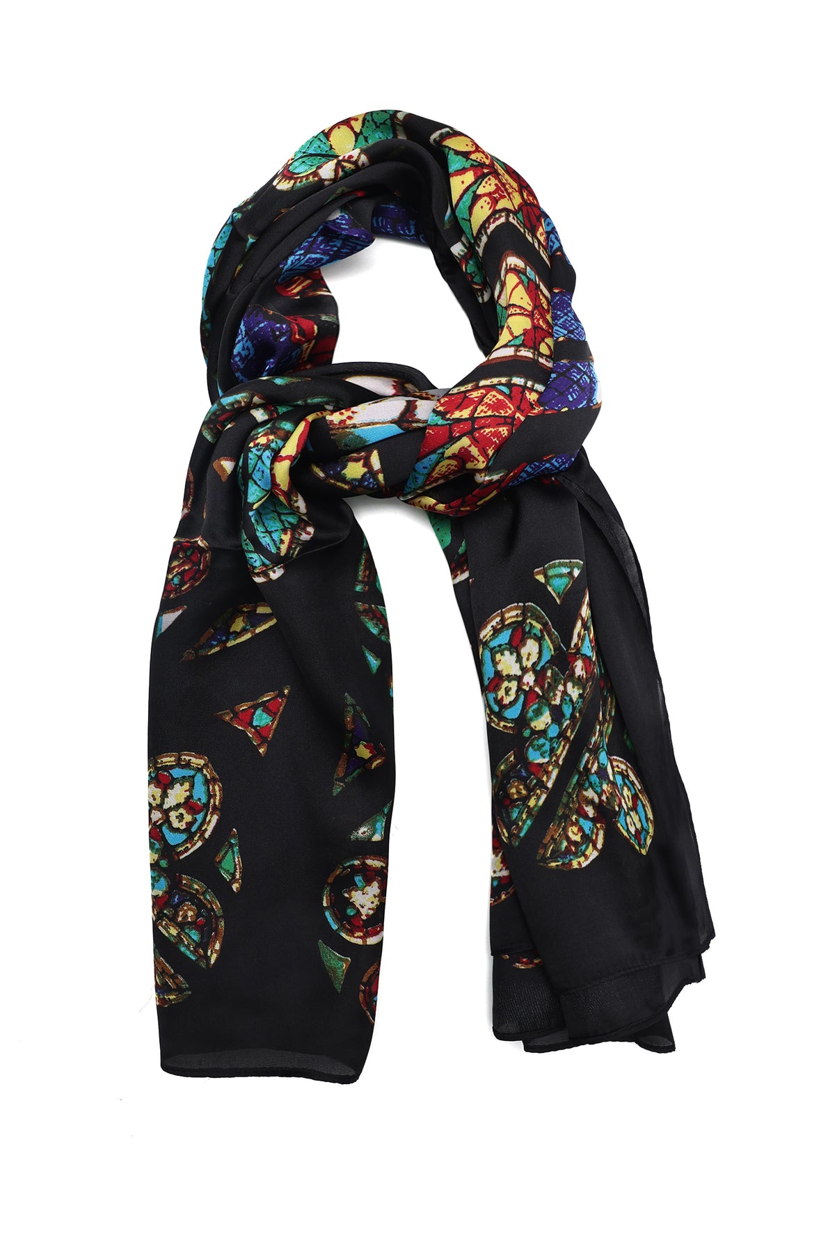 MIDNIGHT SKETCH LUXURY SCARF-MULTI
