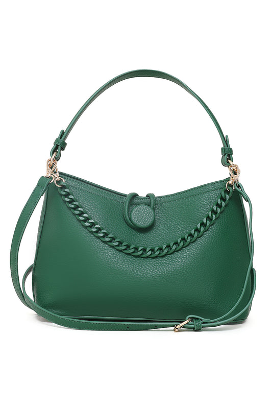 FAUX LEATHER BAG-GREEN