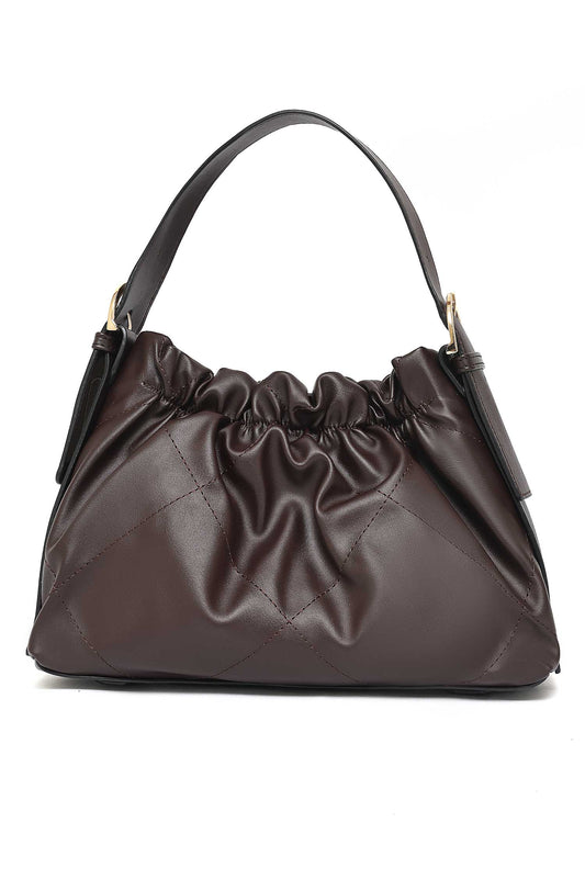 RUE PUFF STITCH BAG-COFFEE