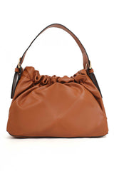 RUE PUFF STITCH BAG-BROWN