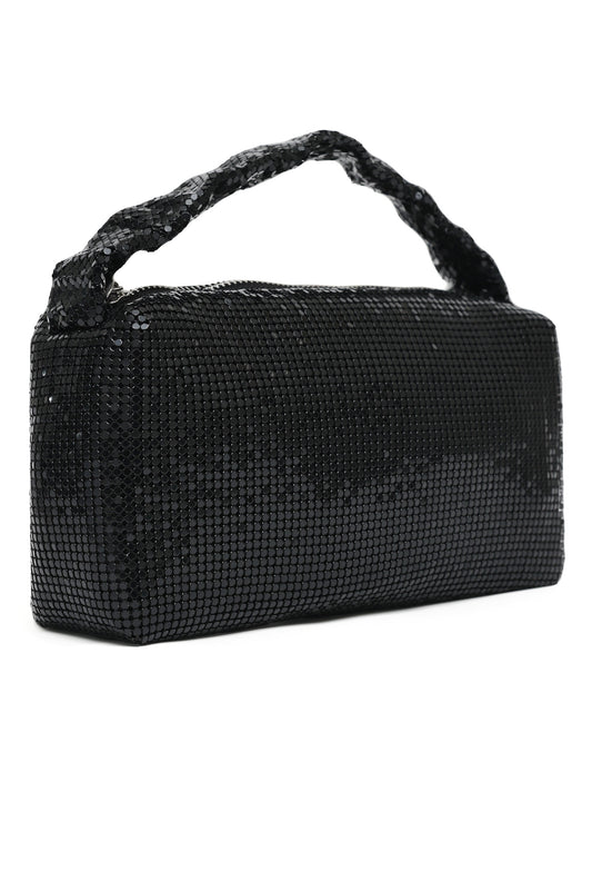 Mesh Evening Clutch-Black