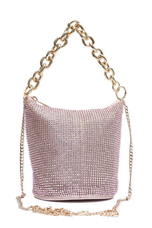 SPARKLE CHAIN BAG-PINK