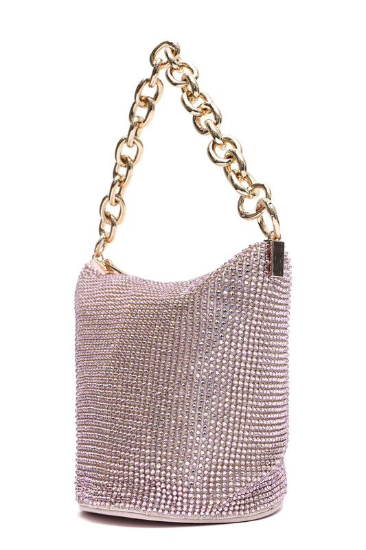 SPARKLE CHAIN BAG-PINK