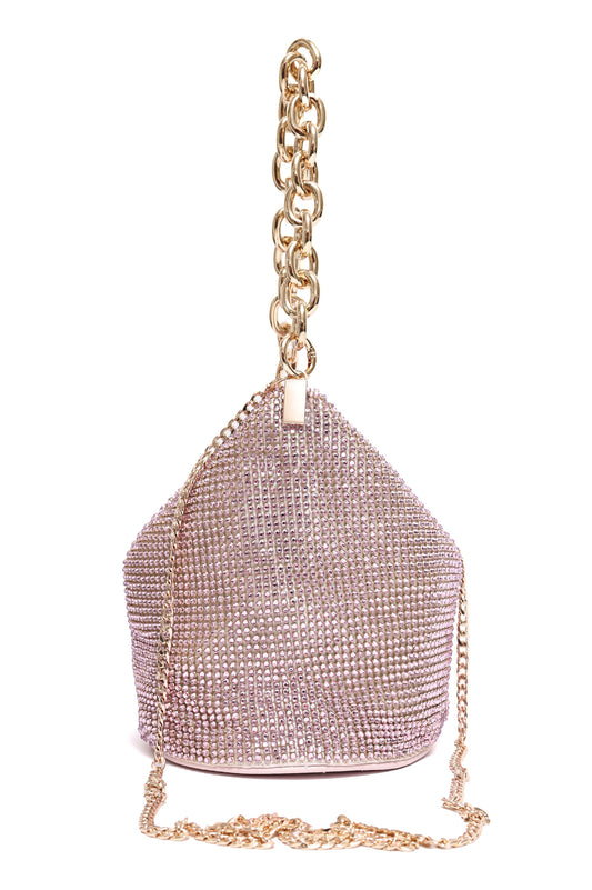 SPARKLE CHAIN BAG-PINK