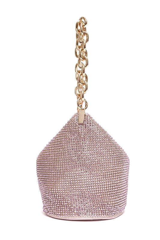 SPARKLE CHAIN BAG-PINK