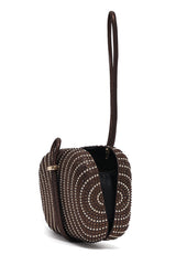 RADIANT KNOT RHINESTONE CLUTCH-BRONZE