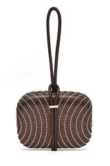 RADIANT KNOT RHINESTONE CLUTCH-BRONZE