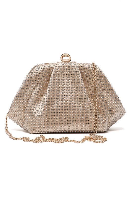 PEARL CLUTCH BAG-GOLD