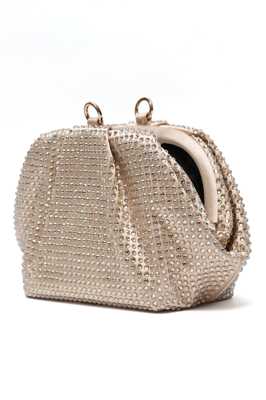 PEARL CLUTCH BAG-GOLD