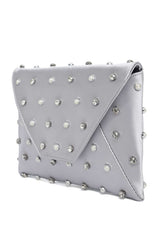 JEWEL DOT CLUTCH-SILVER